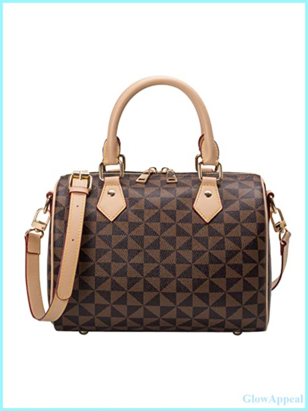 Faux Leather Satchel Handbag Large Handle Shoulder Bag Crossbody Purse